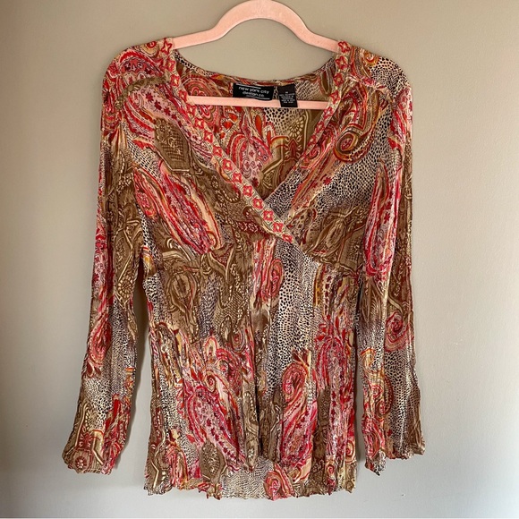 Y2k Vintage Leopard Blouse - Picture 1 of 4